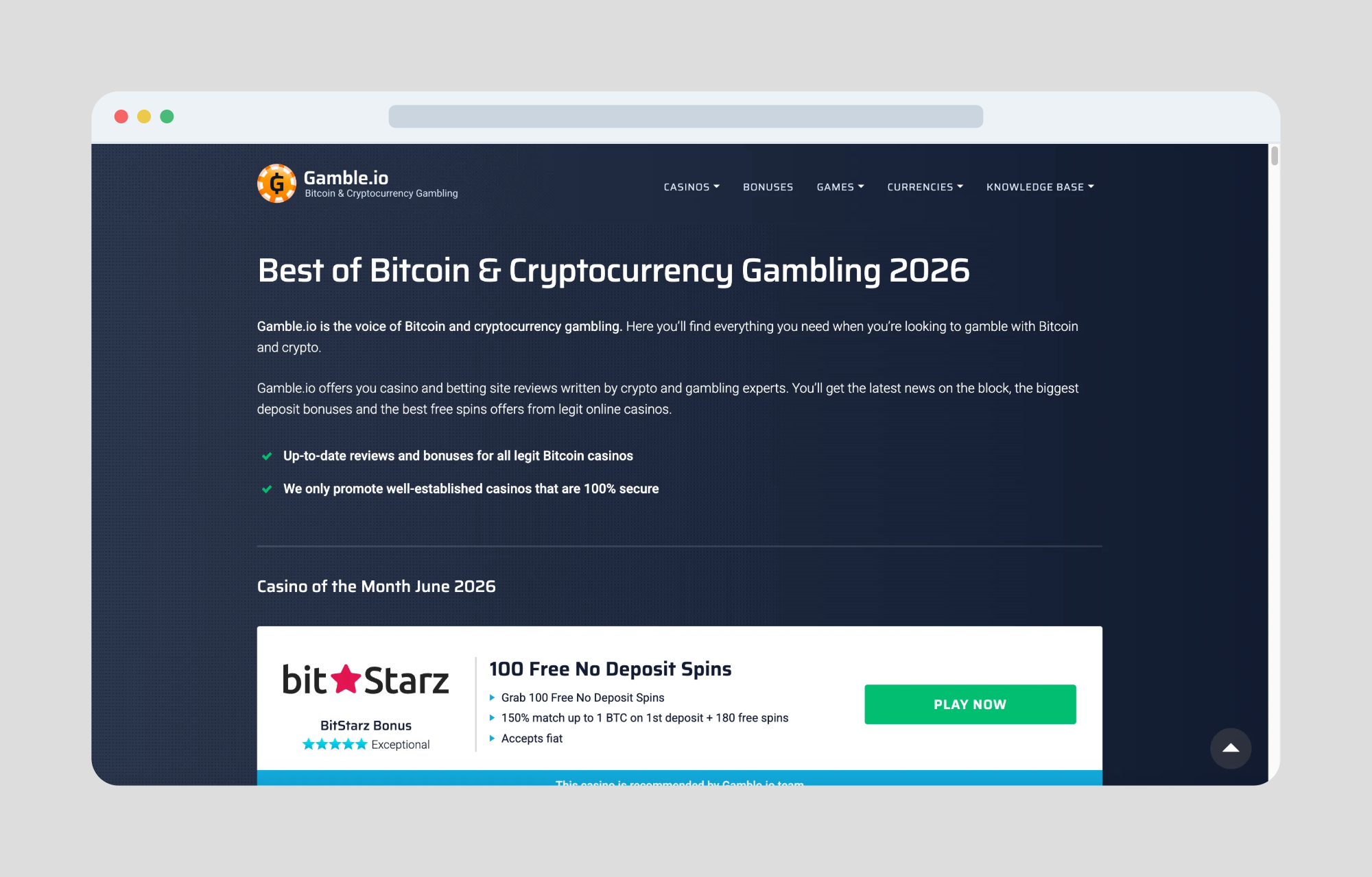 Gamble.io website screenshot