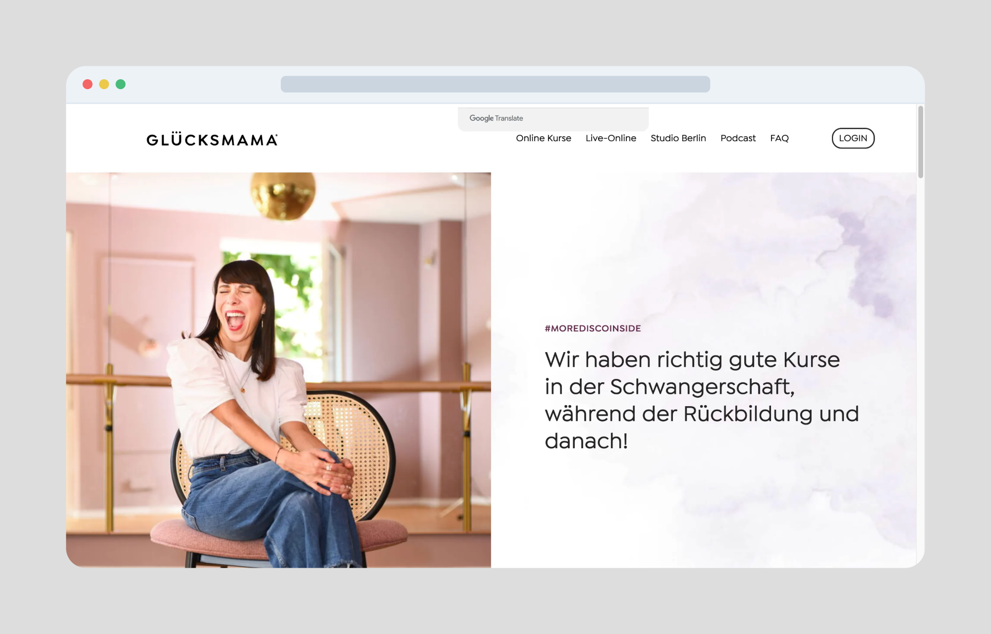 Glücksmama website screenshot