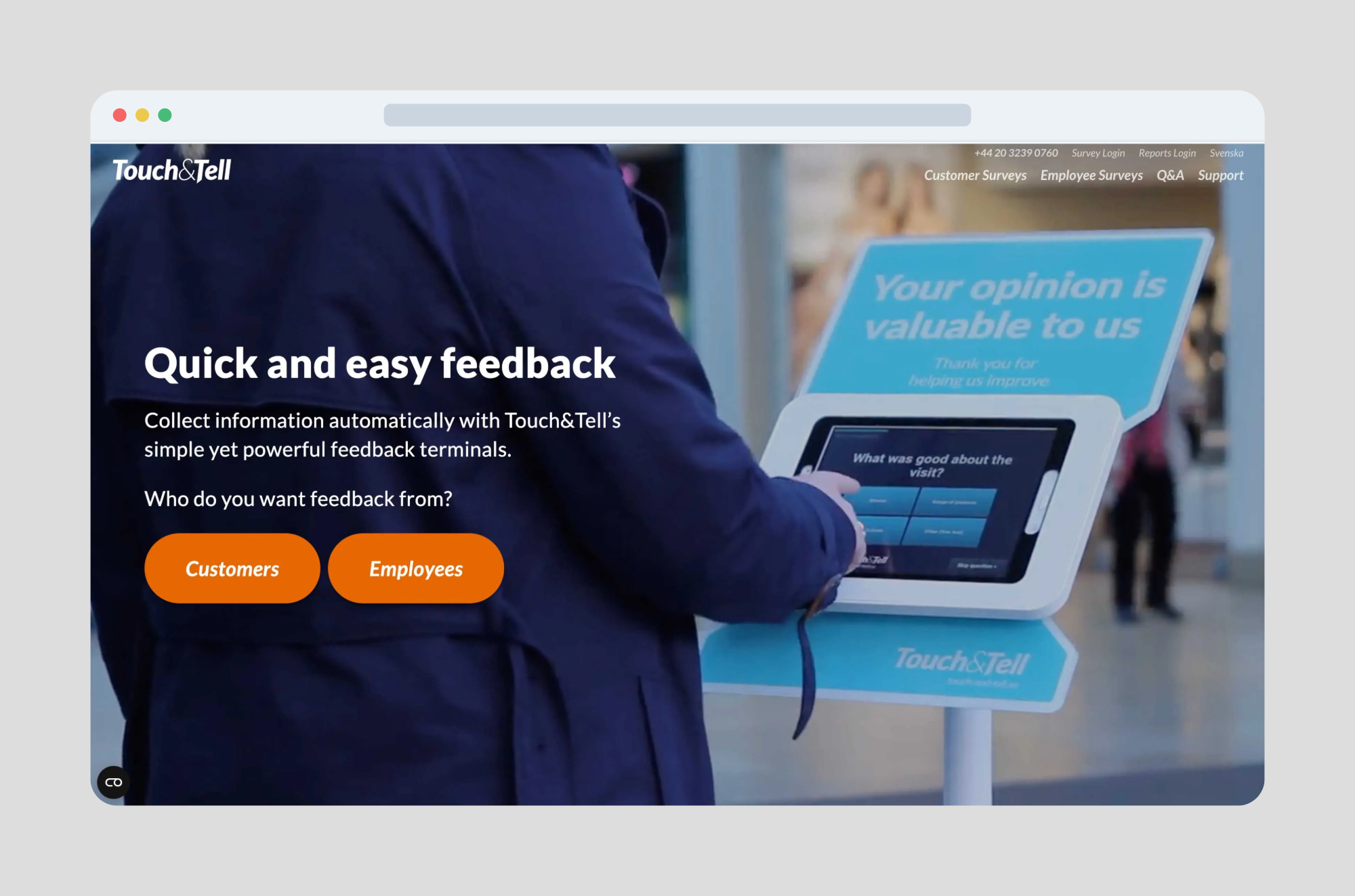 Touch & Tell website screenshot